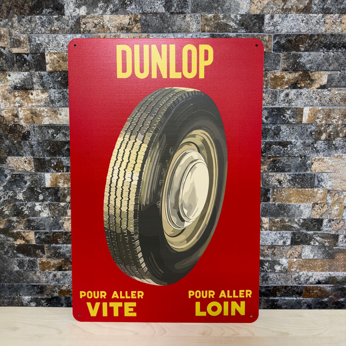 Dunlop Vintage Sign – Large Heavy Metal Garage & Tyre Sign