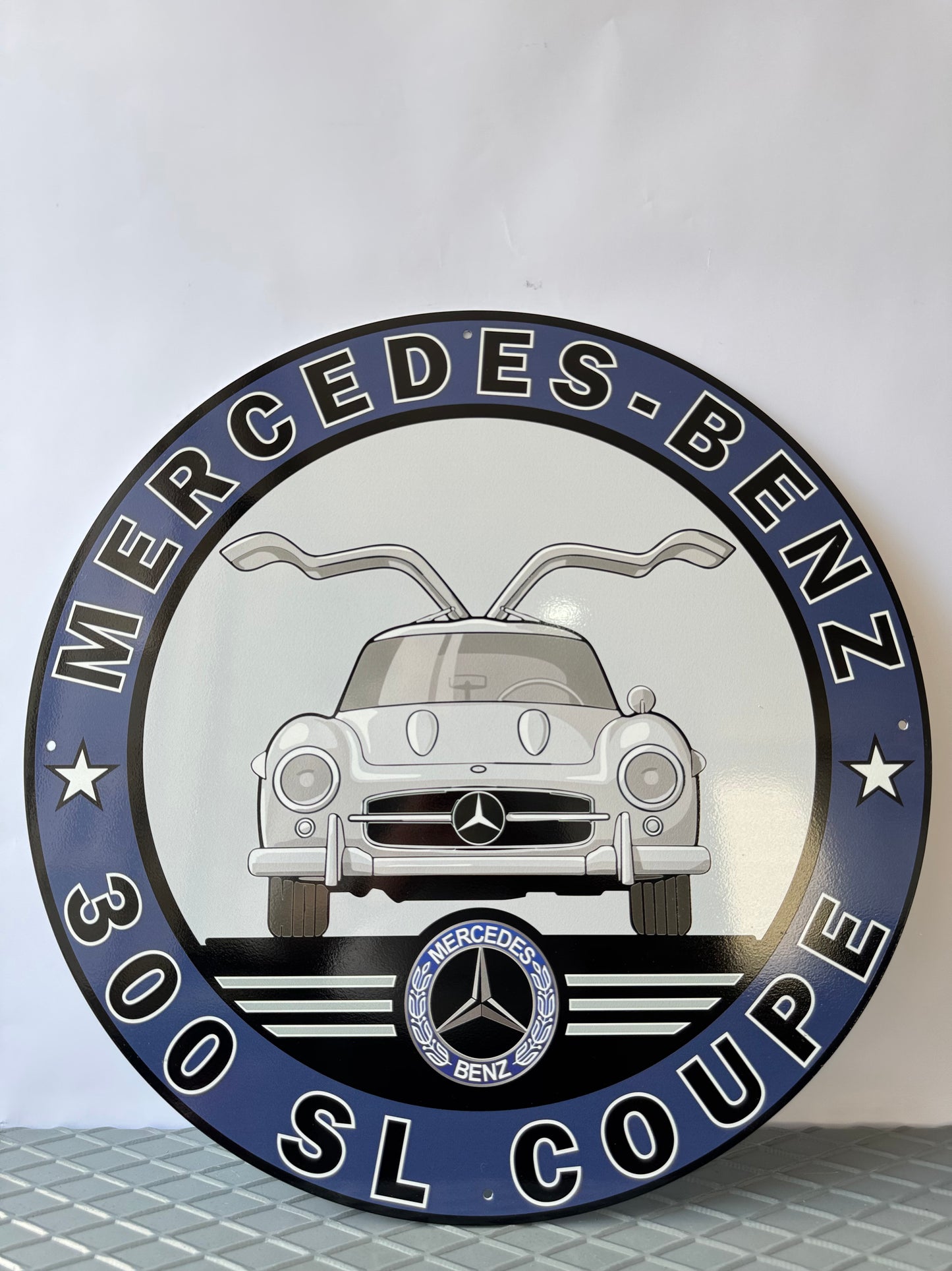 Mercedes Benz 300 SL Coupe – Heavy Metal Sign – Garage Decor