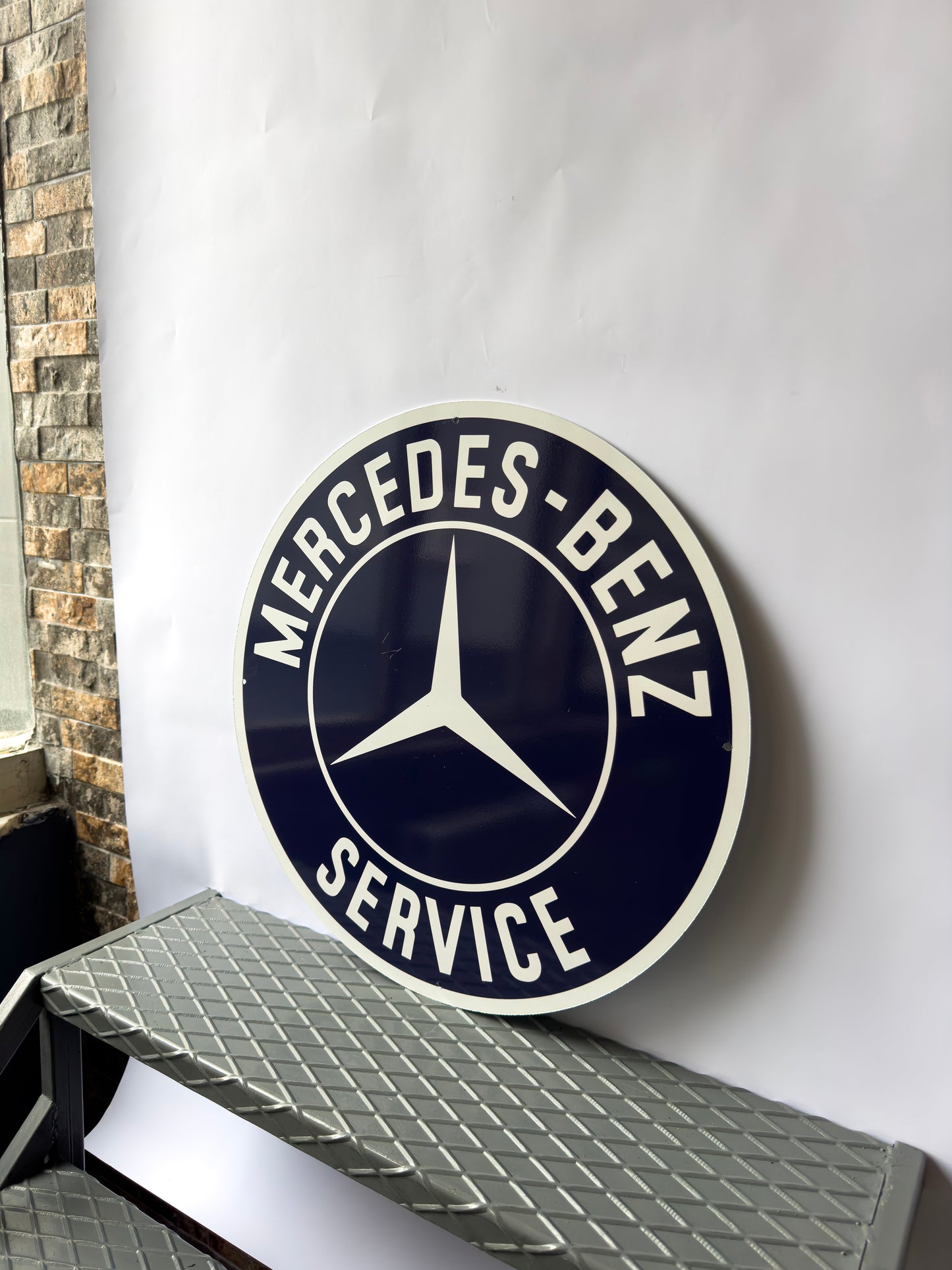Mercedes Benz Service Sign – Heavy Metal Sign – Garage & Service Sign