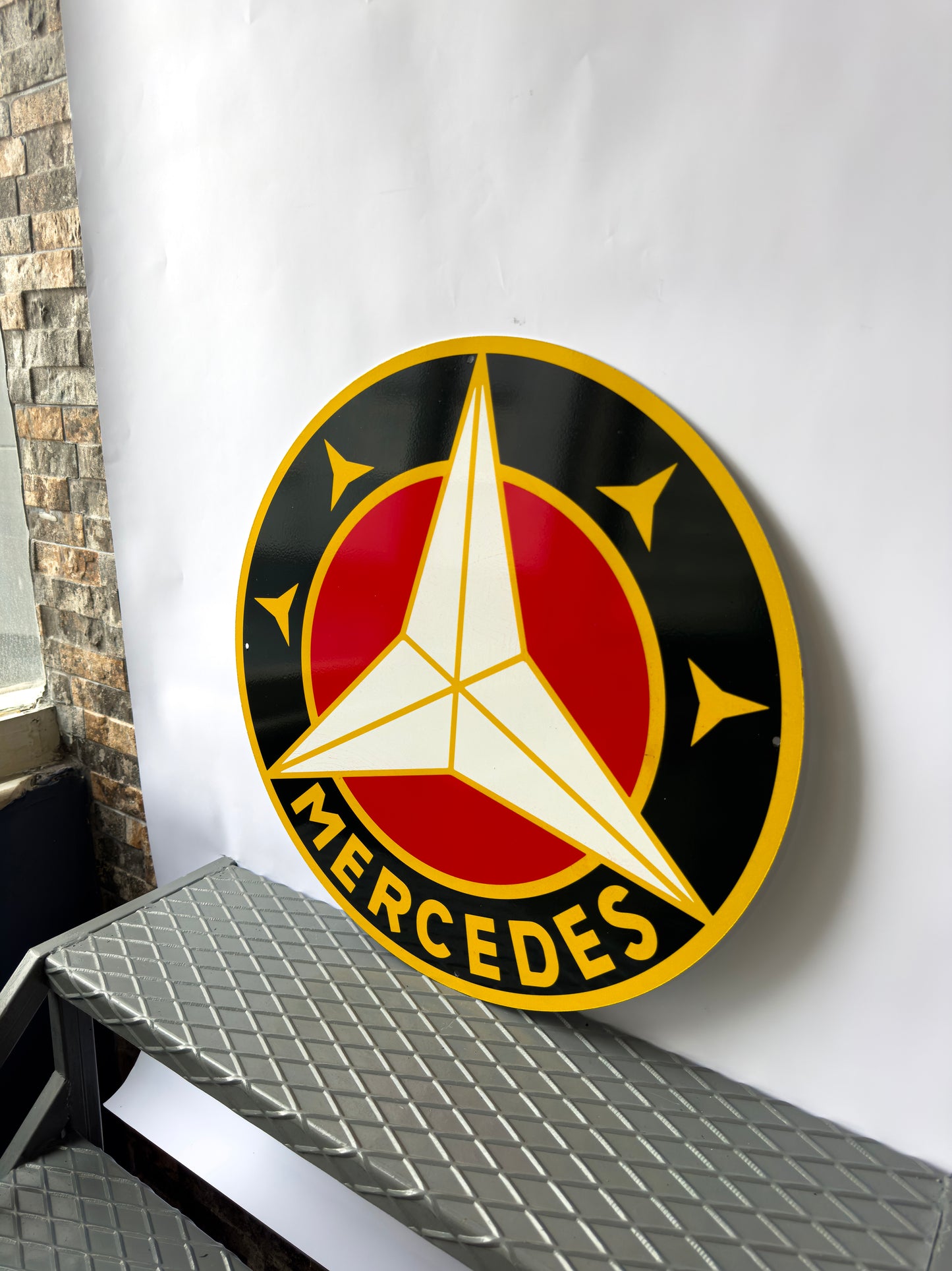 Mercedes Benz Vintage 1916 Sign – Heavy Metal Sign – Home & Man Cave Decor
