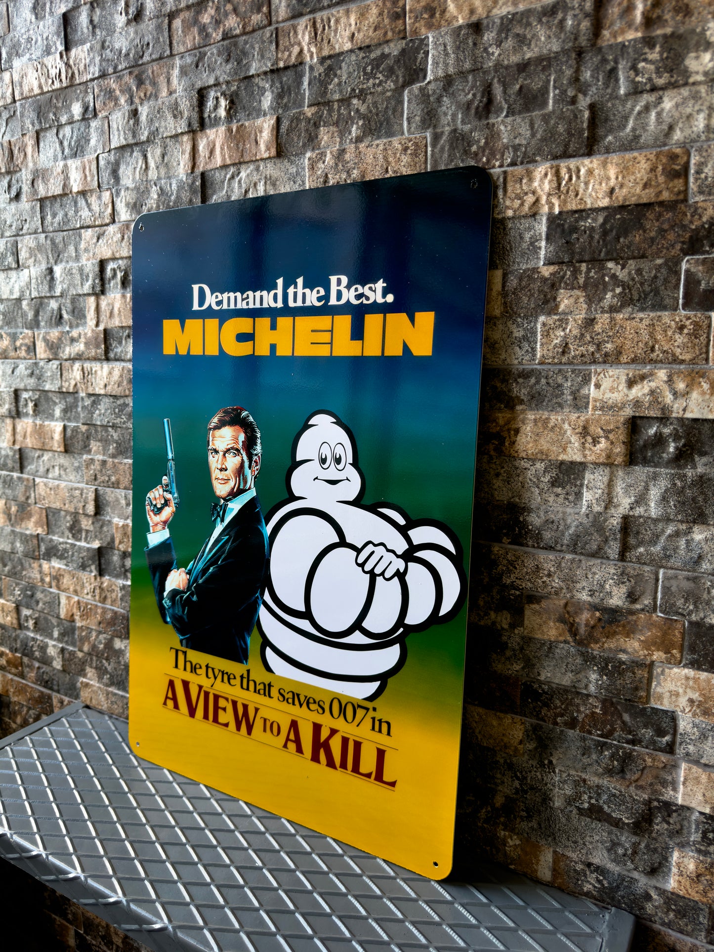 Michelin-007 James Bond Vintage Sign – Heavy Metal Garage & Tyre Sign