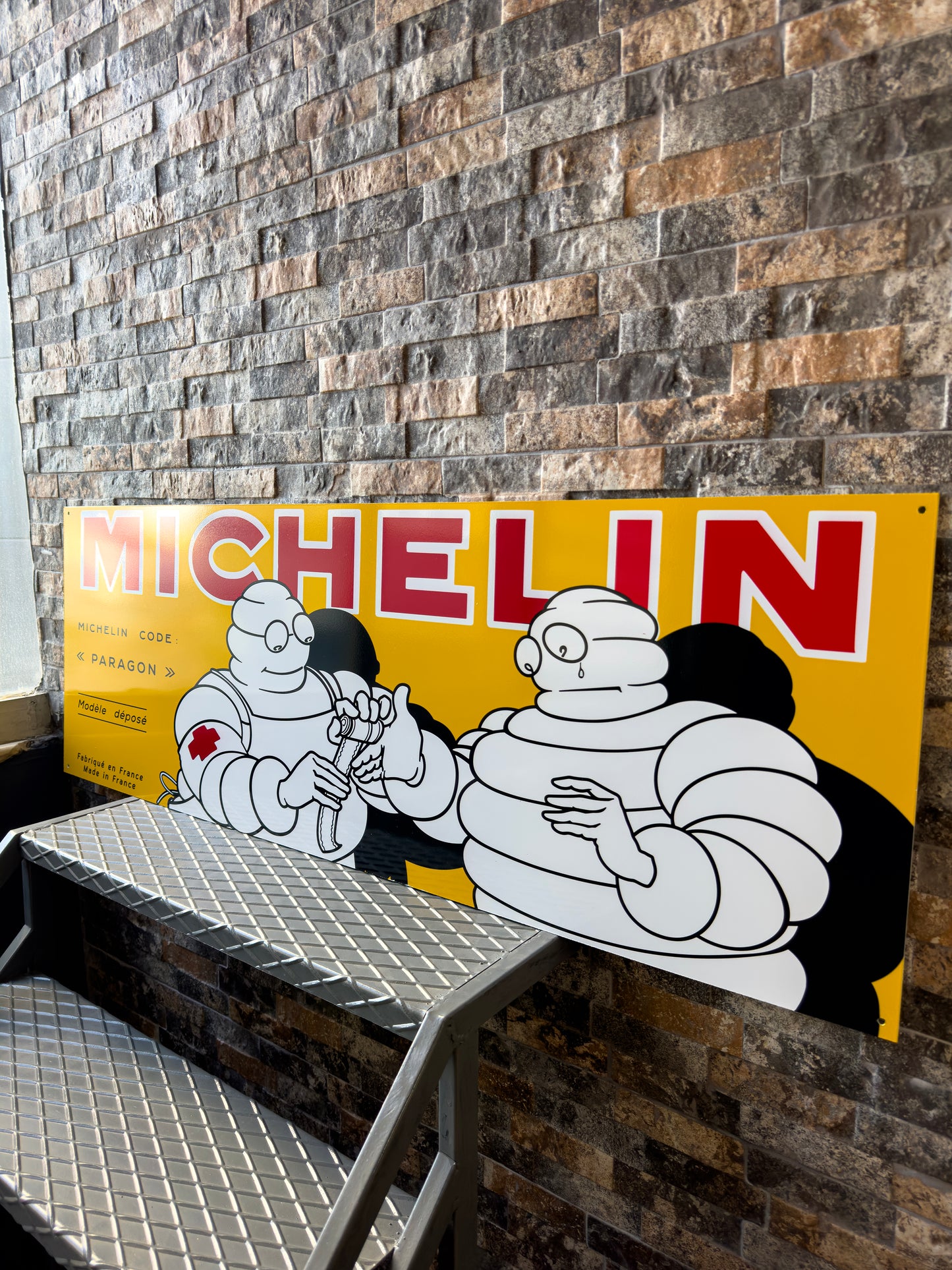 Michelin Paragon Sign – XXXL 118x40 cm Heavy Metal Man Cave & Garage Sign
