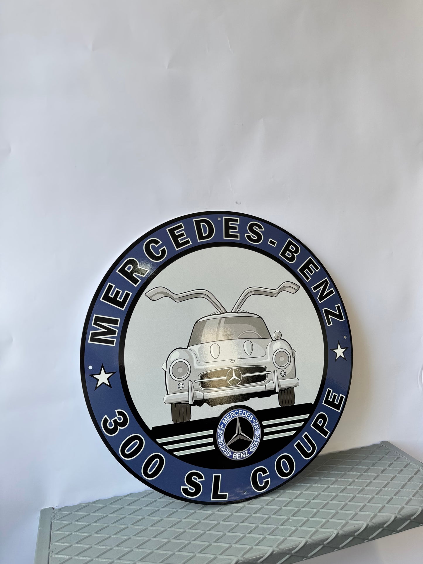 Mercedes Benz 300 SL Coupe – Heavy Metal Sign – Garage Decor