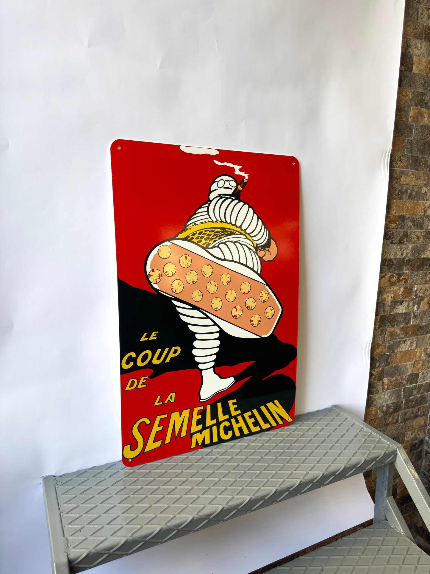 La Semelle Michelin Vintage Sign – Heavy Metal Garage & Tyre Sign
