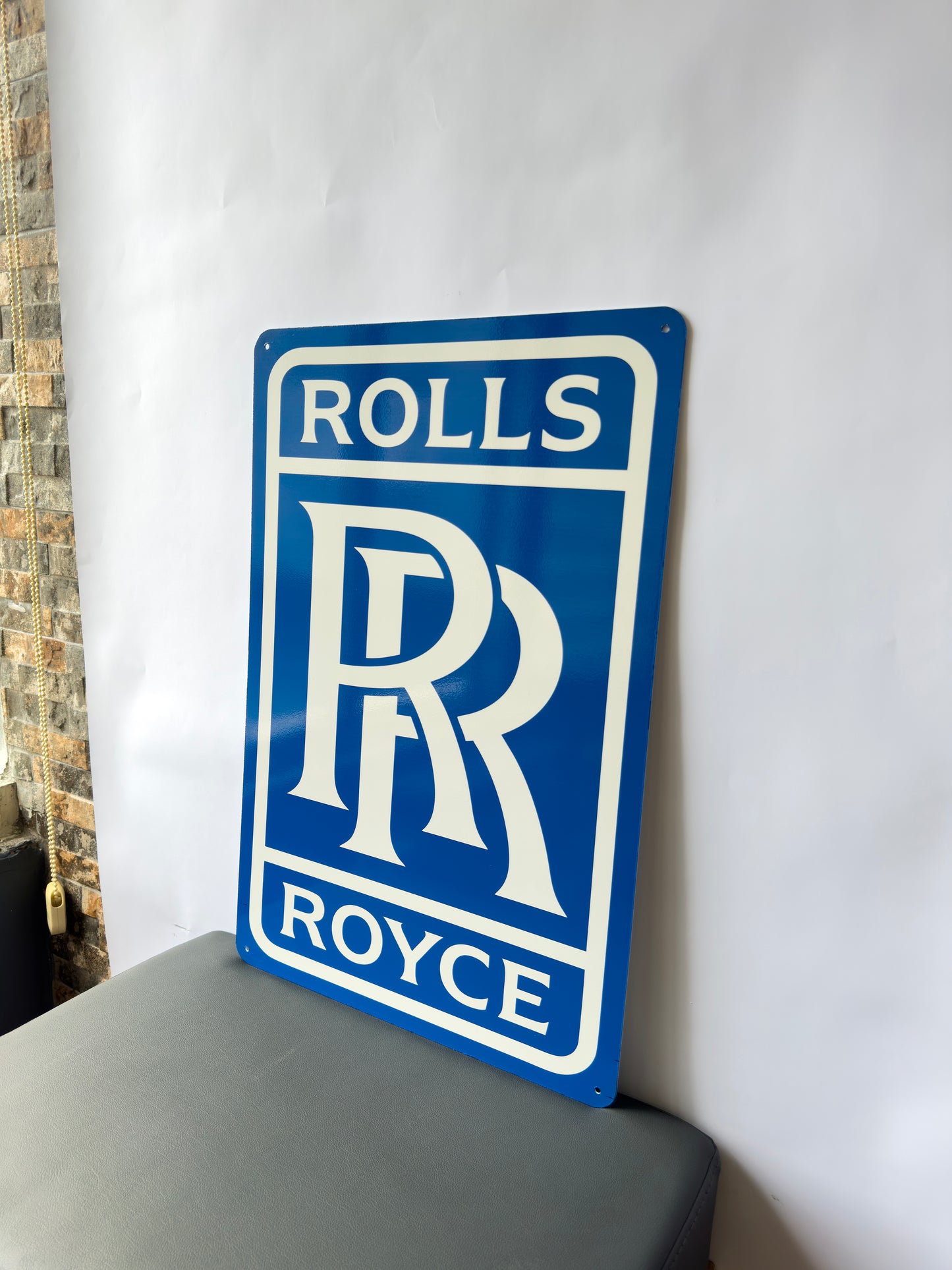 Rolls Royce Sign – Large 60x40 cm Heavy Metal Garage Decor