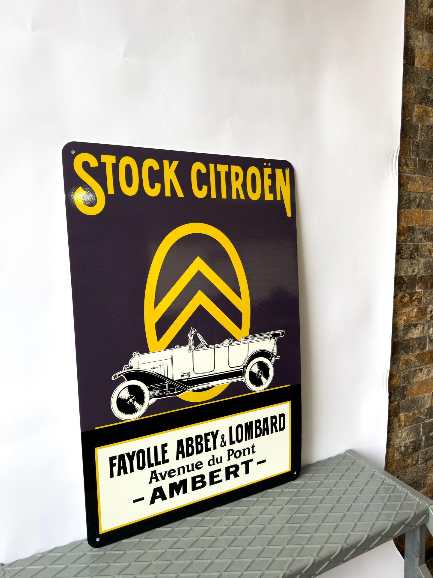Vintage Citroen Sign – Garage & Man Cave Decor