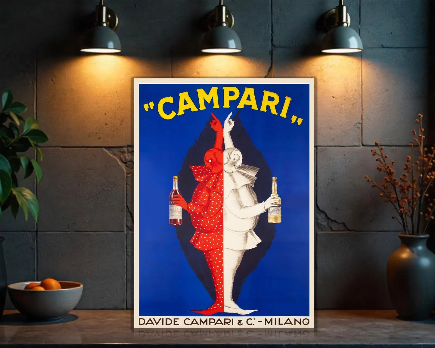 Campari Twins Vintage Sign - Heavy Metal Cafe & Bar Decor