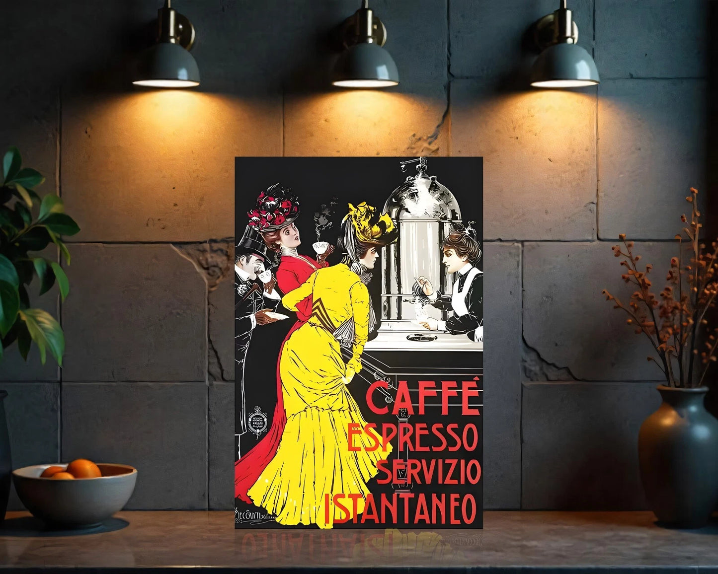 Caffè Espresso Servizio Istantaneo Sign - Heavy Metal Cafe Decor