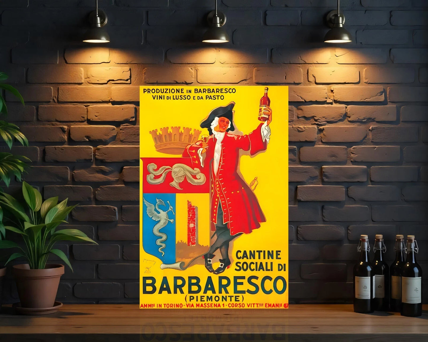Barbaresco Piemonte Heavy Metal Sign - Cafe & Bar Decor