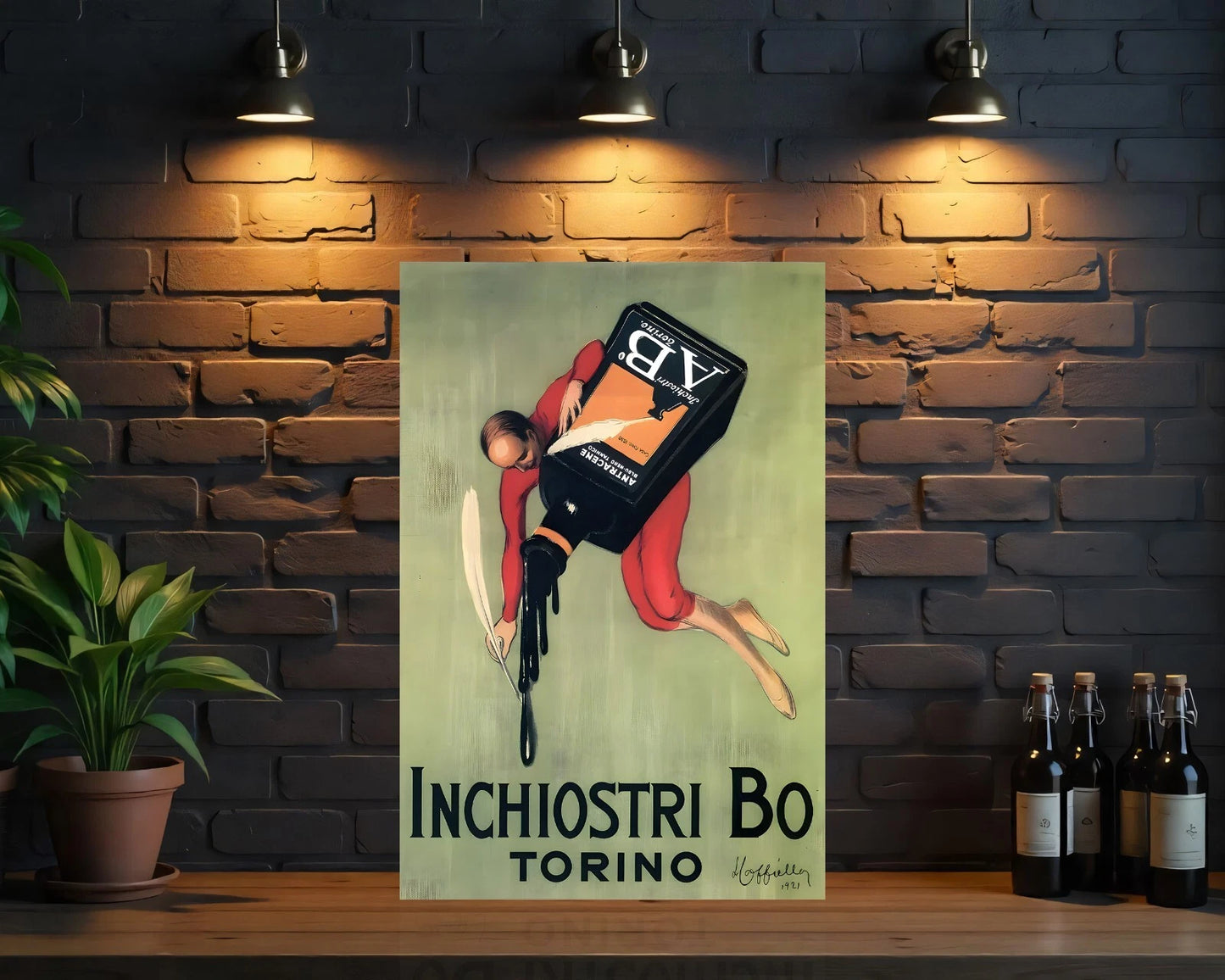 Inchiostri Bo Torino Sign - Heavy Metal Cafe & Bar Decor