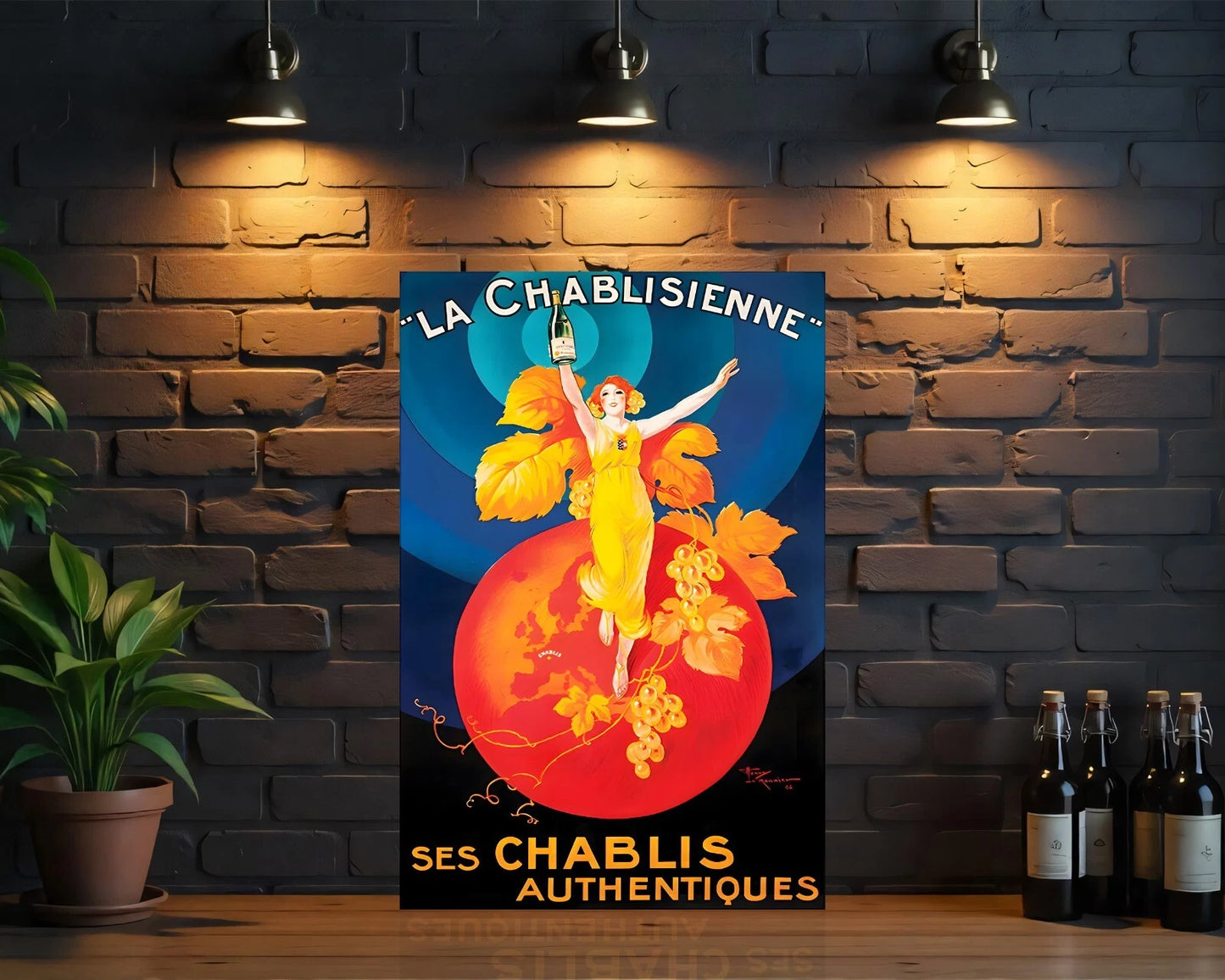 La Chablisienne French Wine Sign - Heavy Metal Cafe & Bar Decor