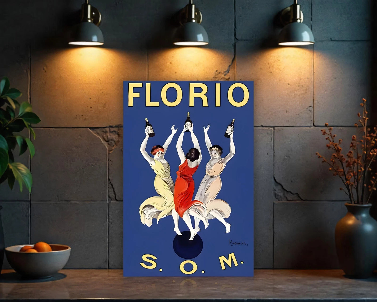 Florio S.O.M. Vintage Sign - Heavy Metal Cafe & Bar Decor