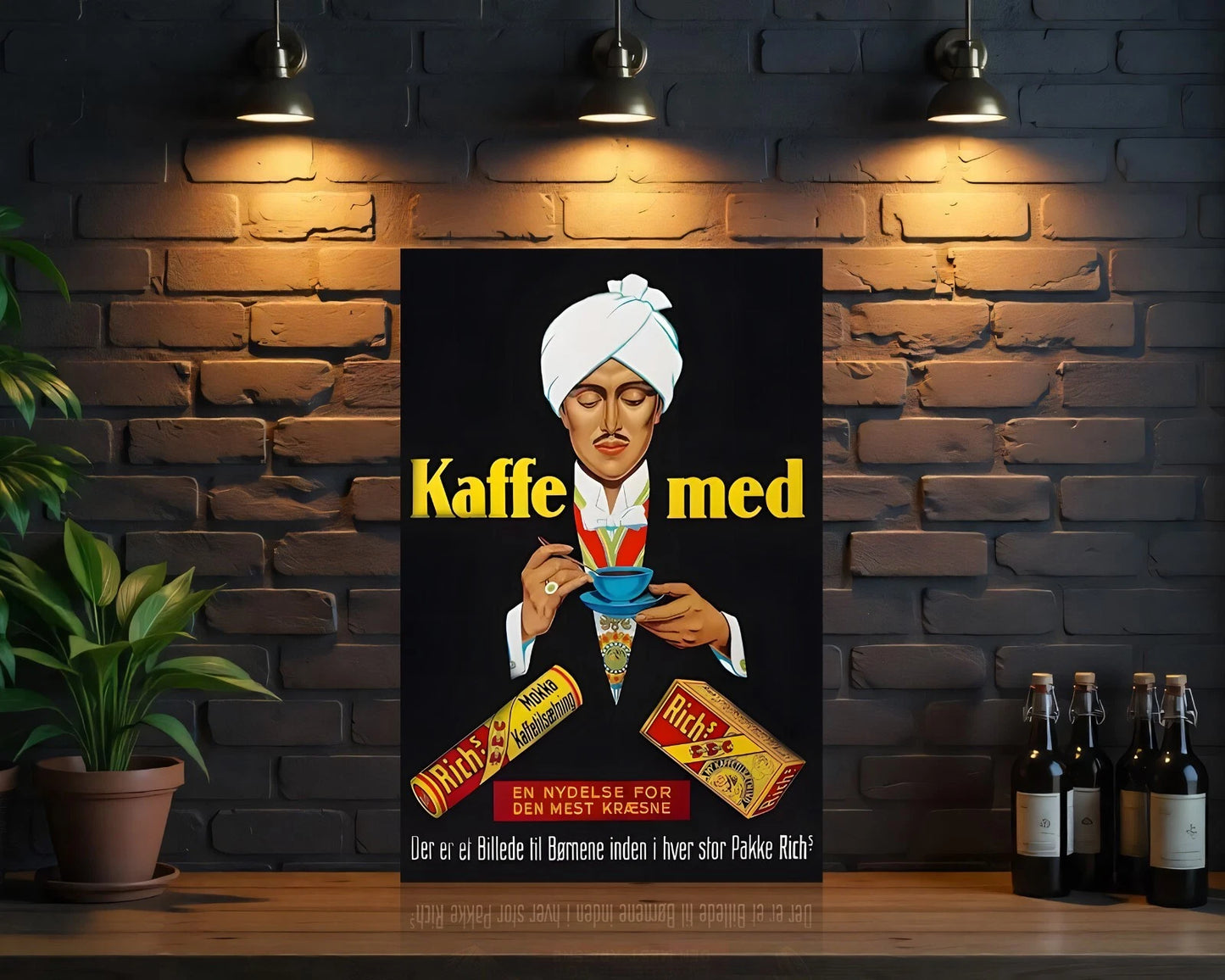 Rich’s Kaffe Vintage Sign – Heavy Metal Cafe Decor