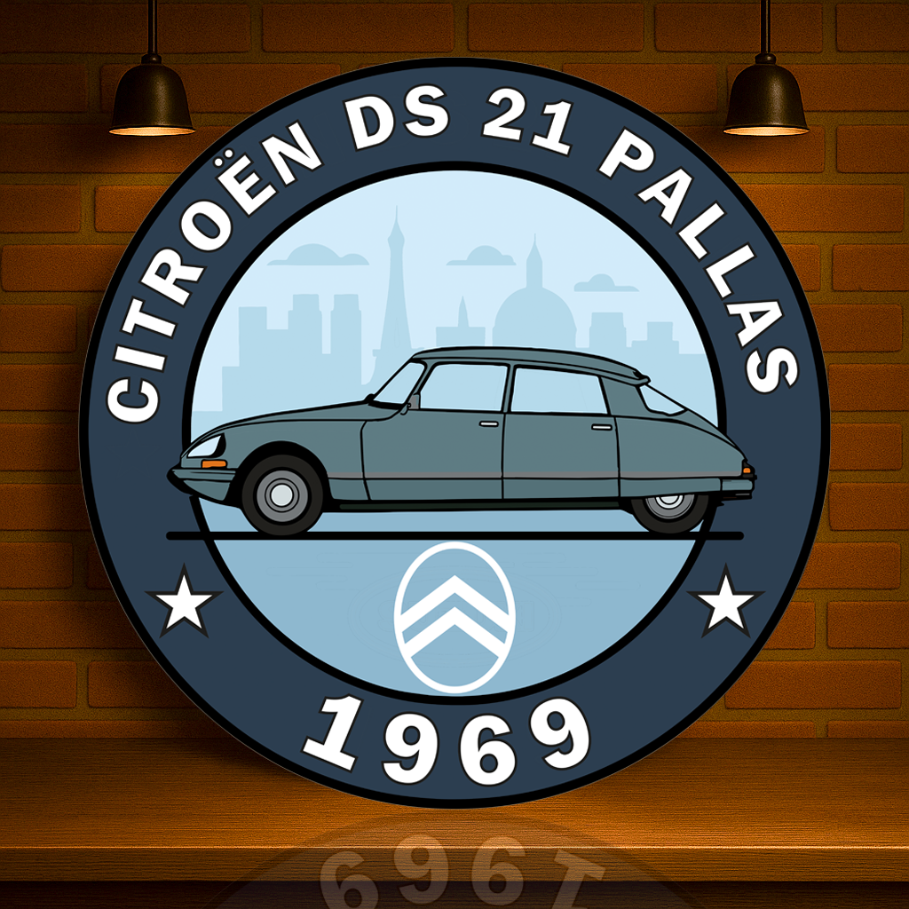 CITROËN DS 21 Pallas The Goddess of French Heavy Metal Sign (1969) – Garage & Man Cave Decor