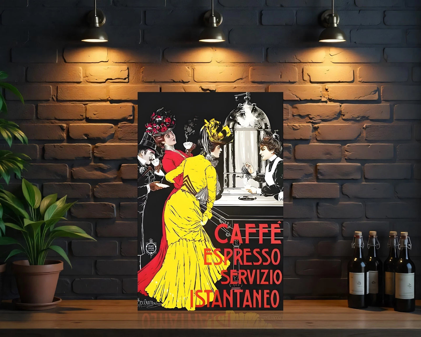Caffè Espresso Servizio Istantaneo Sign - Heavy Metal Cafe Decor