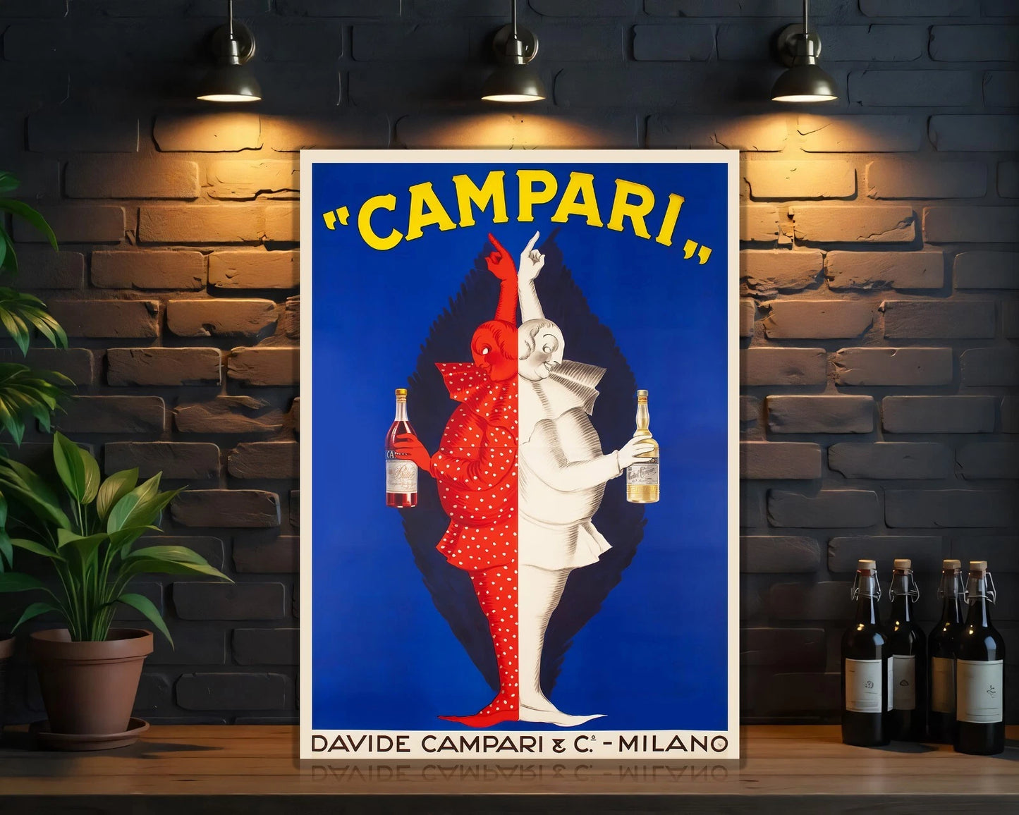 Campari Twins Vintage Sign - Heavy Metal Cafe & Bar Decor