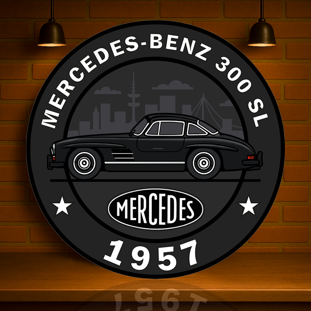 Mercedes 1957 Fahrräder Daimler Sign – Heavy Metal Garage & Service Sign
