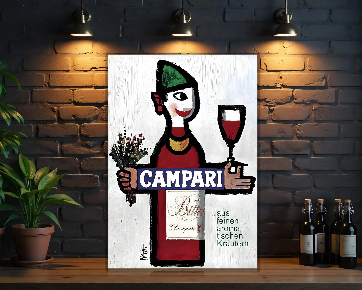 Campari German Herb Aroma Sign - Heavy Metal Cafe & Bar Decor