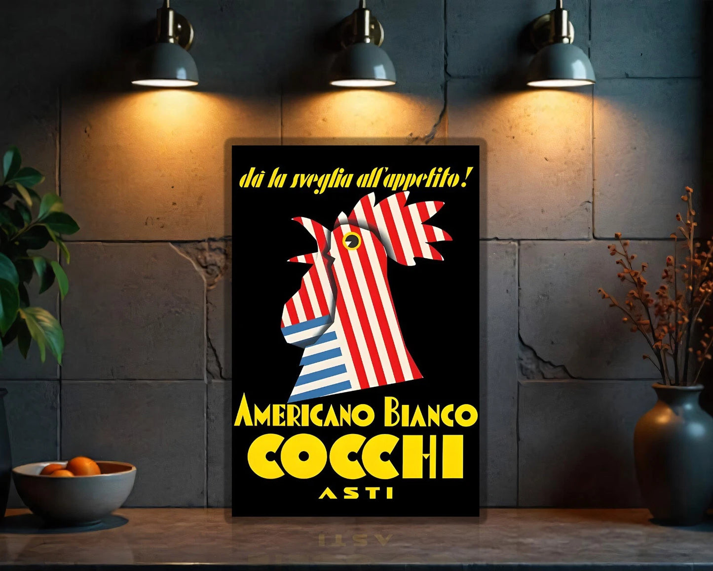 Americano Bianco Cocchi Asti Sign - Heavy Metal Cafe & Bar Decor