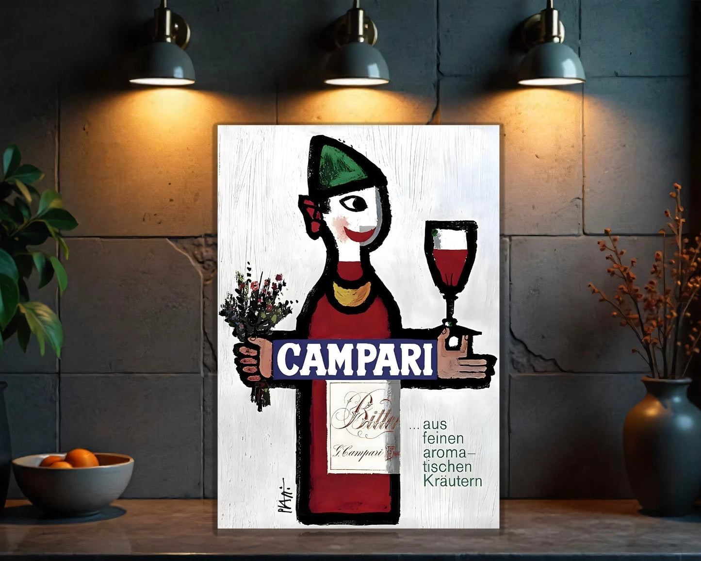 Campari German Herb Aroma Sign - Heavy Metal Cafe & Bar Decor
