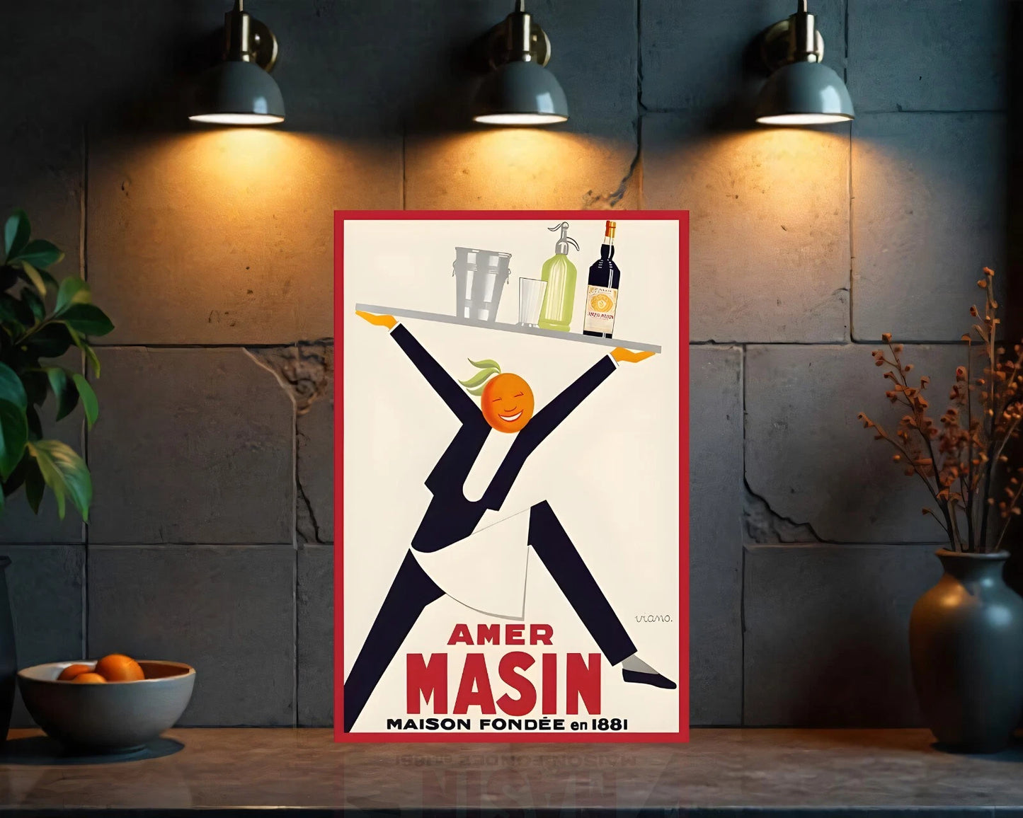 Amer Masin Vintage Sign- Heavy Metal Cafe & Bar Decor