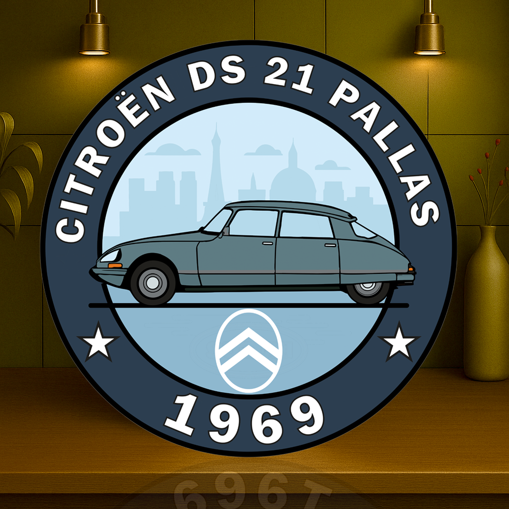 CITROËN DS 21 Pallas The Goddess of French Heavy Metal Sign (1969) – Garage & Man Cave Decor