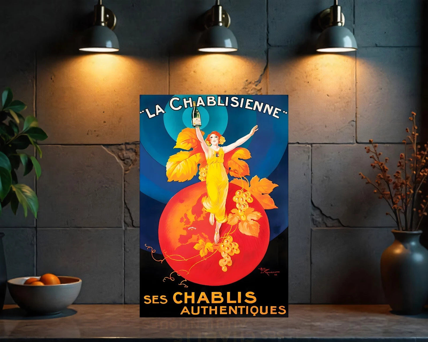La Chablisienne French Wine Sign - Heavy Metal Cafe & Bar Decor