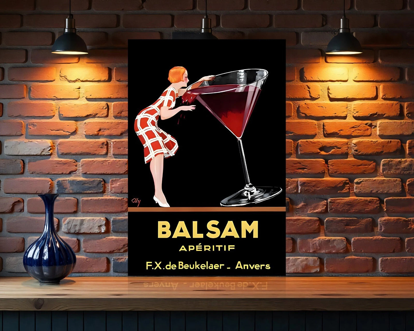 Balsam Apéritif Martini Charm from Antwerp Sign - Heavy Metal Cafe Decor & Bar Decor