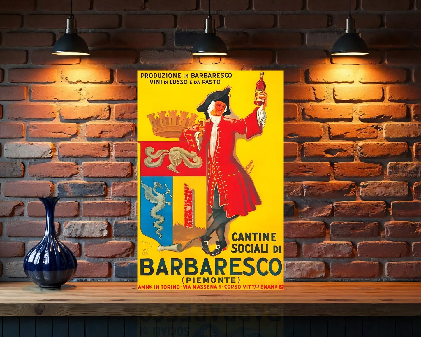 Barbaresco Piemonte Heavy Metal Sign - Cafe & Bar Decor
