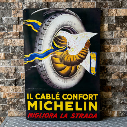 Michelin Bibendum Man Heavy Metal Sign – Garage & Man Cave Decor