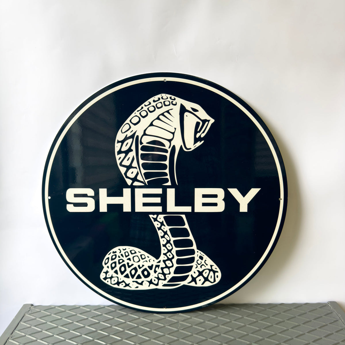 Shelby Round Heavy Metal Sign – Garage & Man Cave Decor
