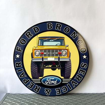 Ford Bronco Service Sign – Heavy Metal Garage Decor