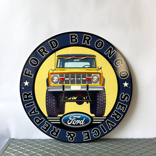 Ford Bronco Service Sign – Heavy Metal Garage Decor