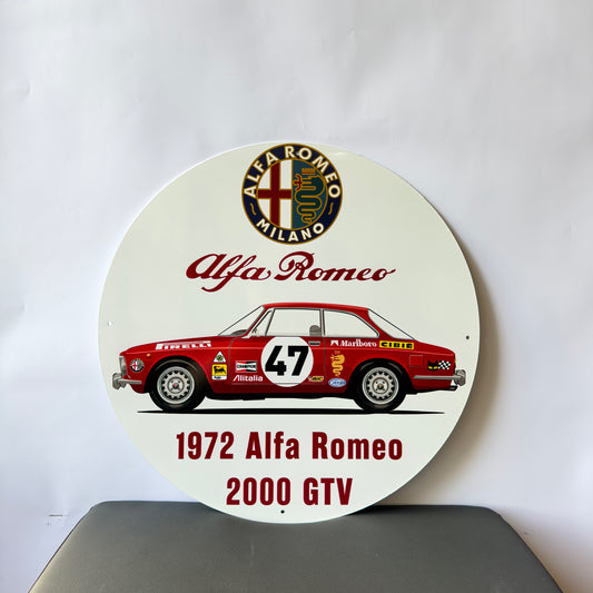 Alfa Romeo 2000 GTV Vintage Sign – Racing Car Sign