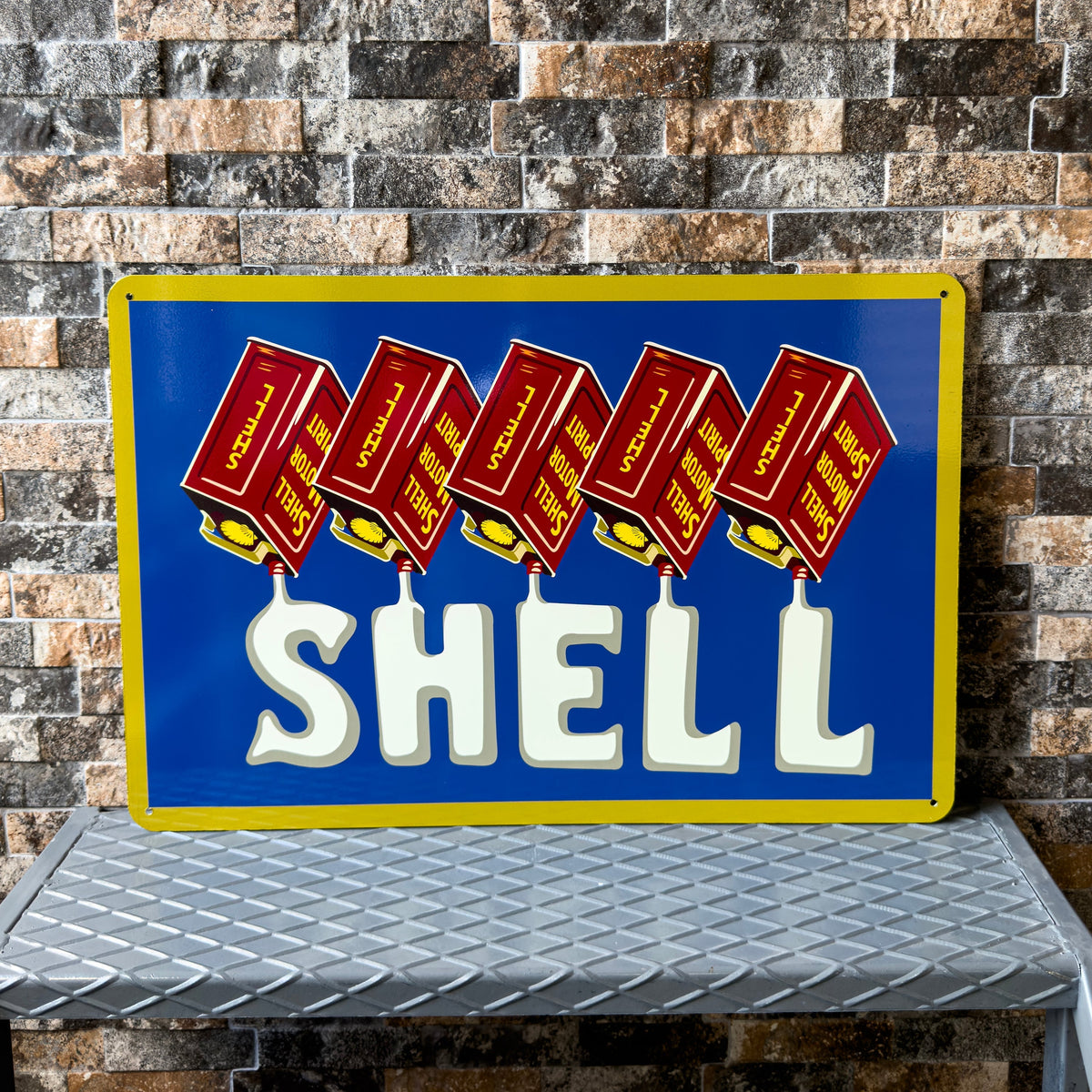 Shell Heavy Metal Sign – Garage & Man Cave Decor