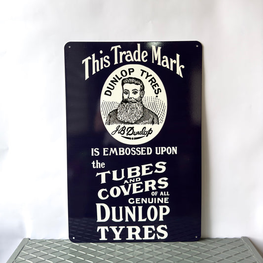 Dunlop Tyres Heavy Metal Sign – Garage & Man Cave Decor