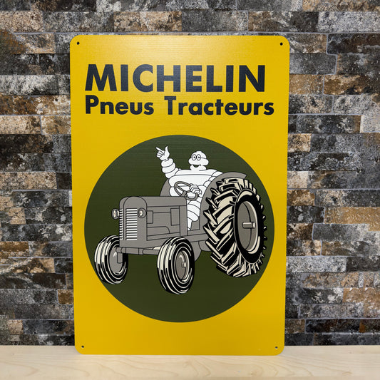 Michelin Pneus Tracteurs Heavy Metal Sign – Garage & Man Cave Decor