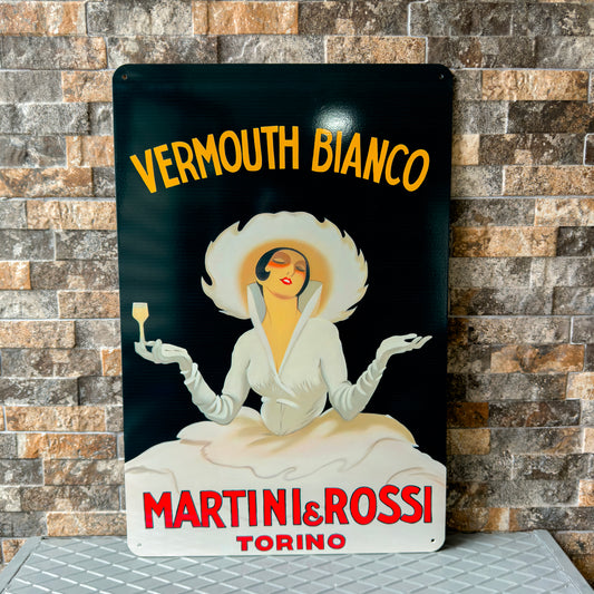 Martini Vermouth Bianco Vintage Sign – Heavy Metal Cafe & Bar Decor