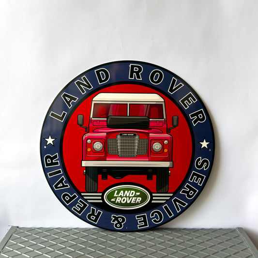 Land Rover Vintage Sign – Heavy Metal Sign – Garage & Man Cave Decor