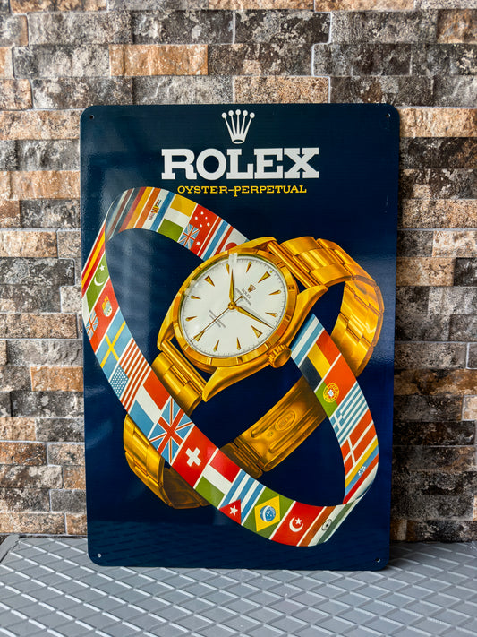 Rolex International Flag Vintage Sign – Heavy Metal Watch Sign