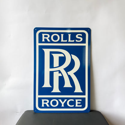 Rolls Royce Sign – Large 60x40 cm Heavy Metal Garage Decor