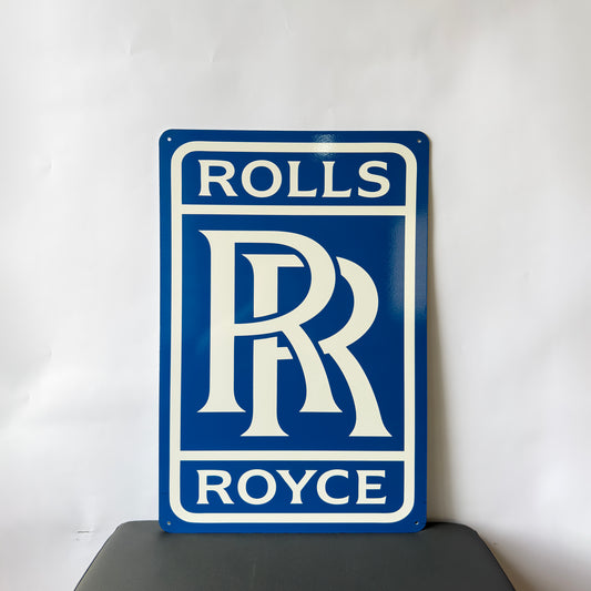 Rolls Royce Sign – Large 60x40 cm Heavy Metal Garage Decor