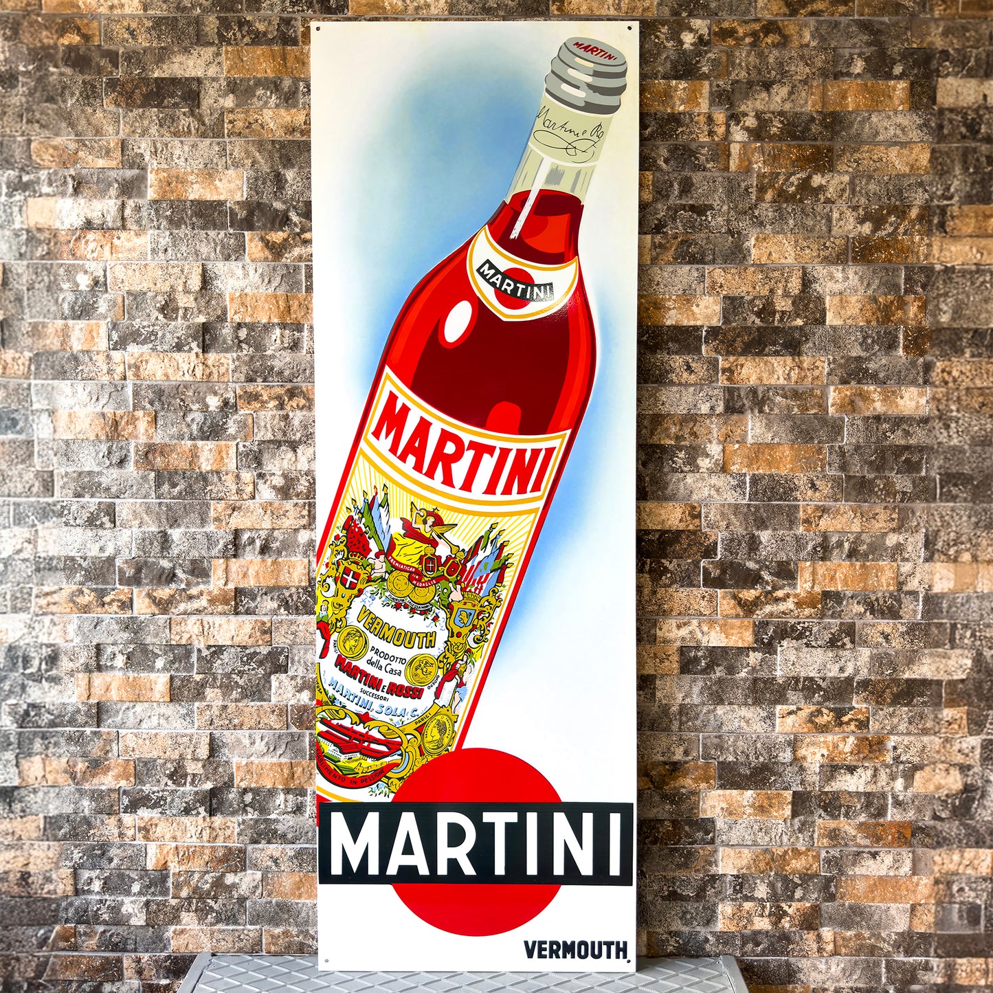 Martini Vermouth Sign – XXXL 118x40 cm Heavy Metal Bar, Cafe & Man Cave Decor