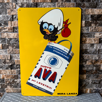 Calimero Ava Vintage Sign – Mira Lanza – Heavy Metal Cafe & Bar Decor