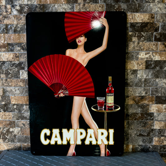Campari Vintage Sign –  Italian Liqueur – Heavy Metal Cafe & Bar Decor