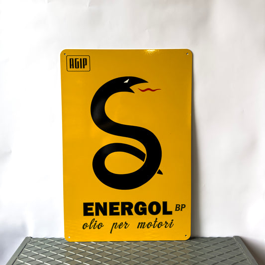 BP Agip Energol Motor Oil Sign – Heavy Metal Garage & Man Cave Decor