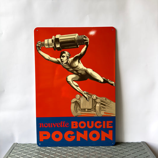 Bougie Pognon Vintage Sign – Heavy Metal Garage & Home Decor