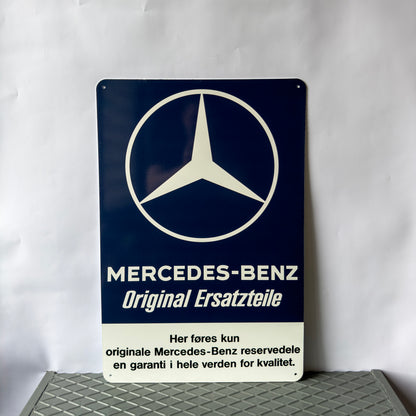 Mercedes Benz Original Ersatzteile Sign – Heavy Metal Garage & Service Decor