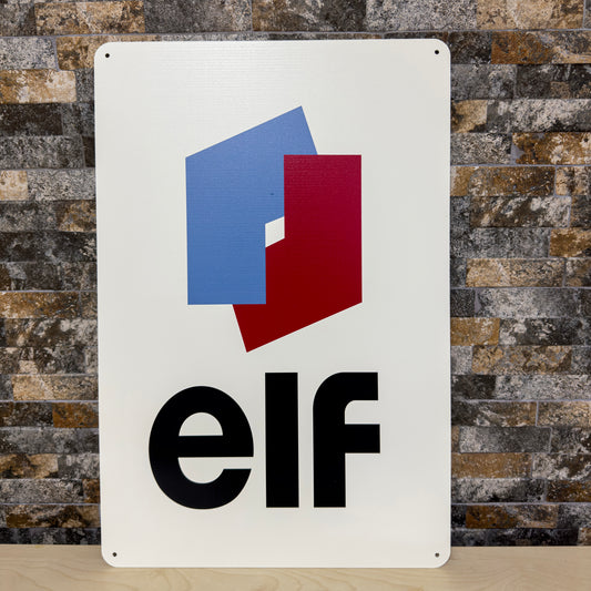Elf French Motor Oil Vintage Sign – Heavy Metal Garage & Man Cave Decor