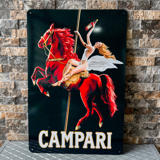 Campari - Italian Liqueur Heavy Metal Sign – Garage & Man Cave Decor